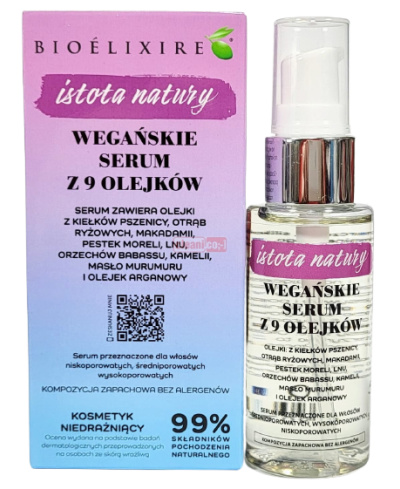 Istota Natury Wegańskie serum z 9 olejków BIOELIXIRE 50ml