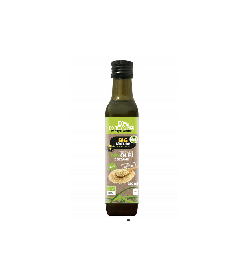 Olej sezamowy BIO tłoczony na zimno Big Nature - 250 ml - Najwyższa jakość